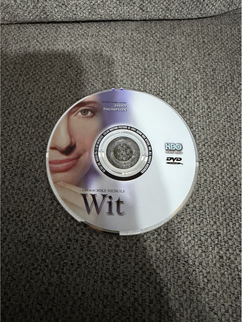 Wit DVD Emma Thompson HBO Drama Film 2001 Mike Nichols Movie Disc Only